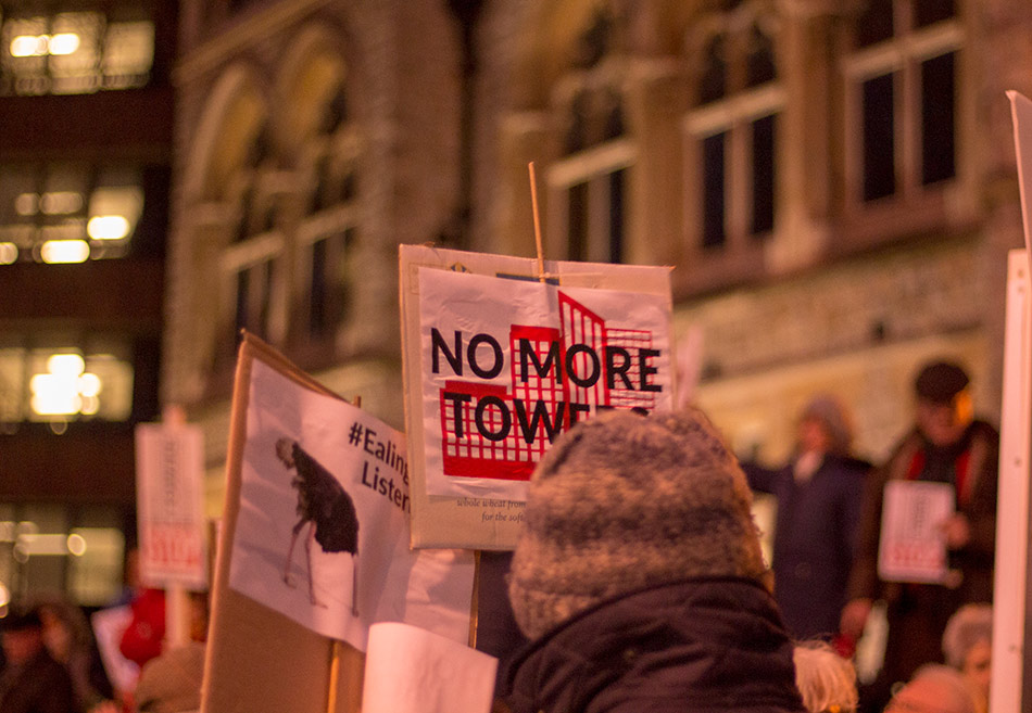 Stop the Towers protest in Ealing